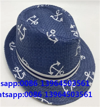 Ankkuripainepaperi olki fedora hattu