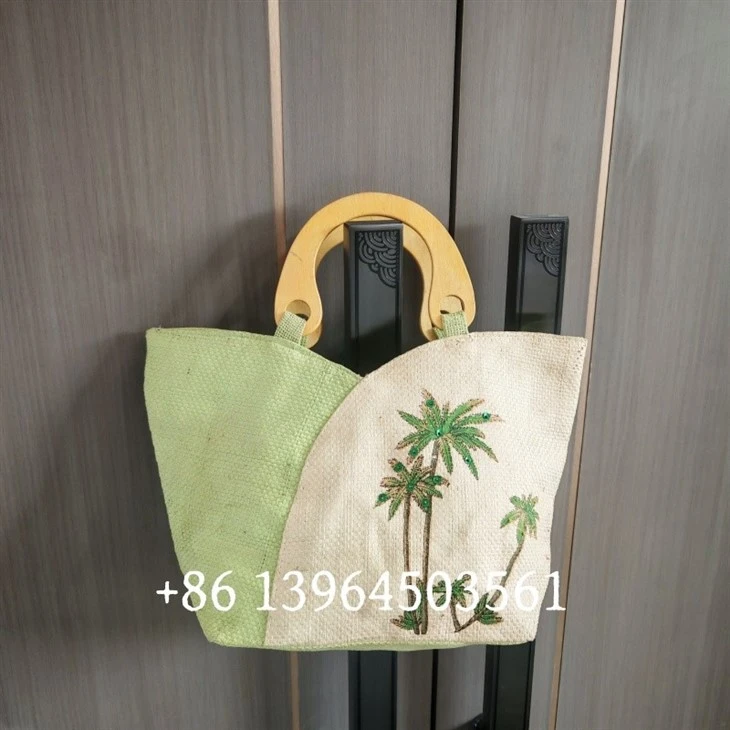 Bambu kudottu olki käsilaukut