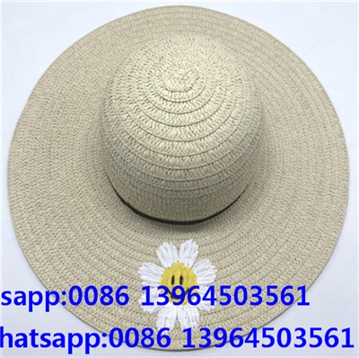 Daisy Flower Straw Paper Naisten hattu