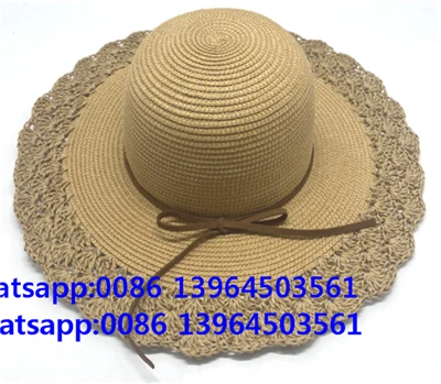 Naisten paperista virkattu Lady Beach Hat