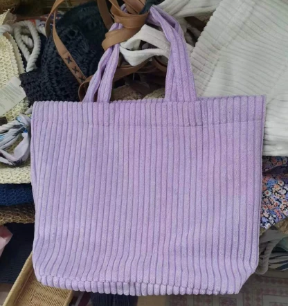 Purppura vakosametti naisten ostoskassi