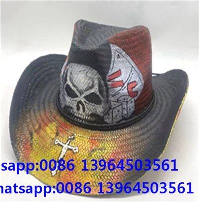 Miesten Länsi-Cowboy Olkikudontahattu