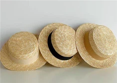 Luonnolliset vehnän kudotut naiset kesähattu