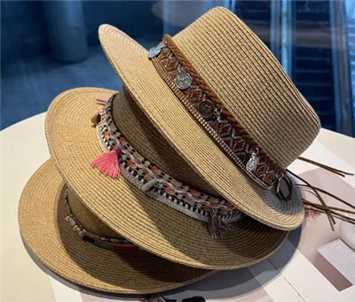 Boho Ruskea Naisten Straw Beach Hat