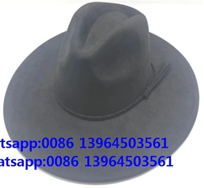 Rancher Wool Black Hat Fedora Cowboy Hat