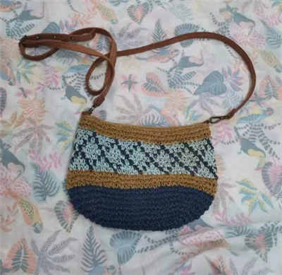 Paperinen virkattu Crossbody naisten laukku