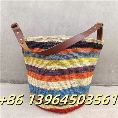 Värikäs Raffia Woman Busket
