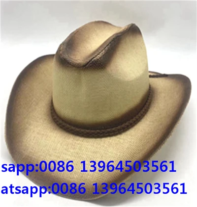 Trendikäs rusketus kaksisävyinen Cowboy-hattu