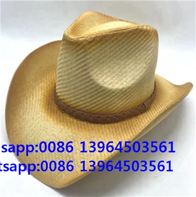 Straw aurinkohattu miehille Cowboy paperihattu