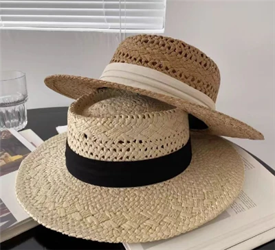 Black Ribbon Straw Beach naisten hattu